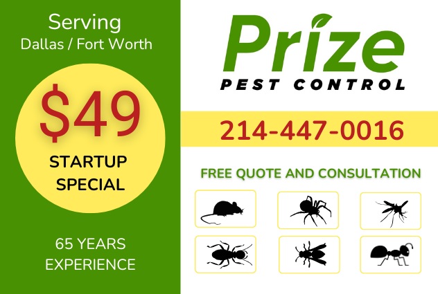 Prize Pest Control Special 49 Dallas Fort Worth TX